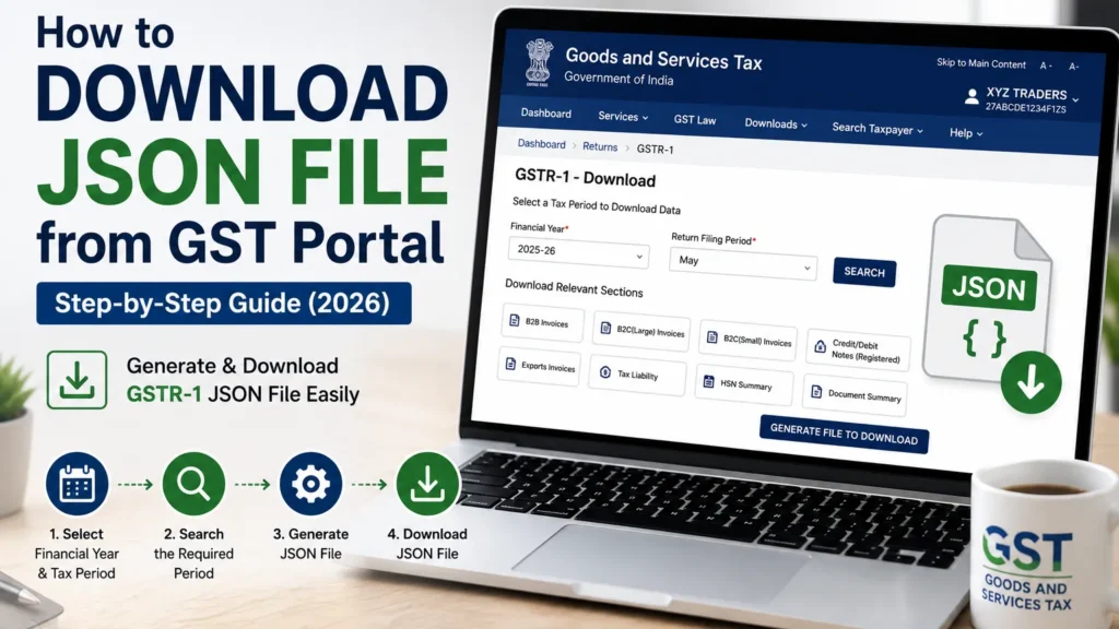 How to Download JSON File from GST Portal
