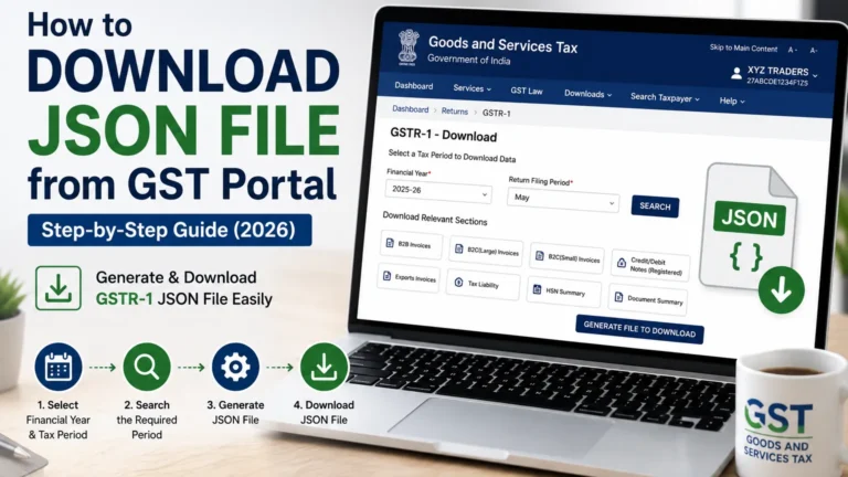 How to Download JSON File from GST Portal