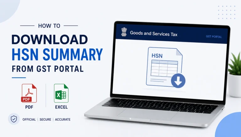 How to Download HSN Summary from GST Portal
