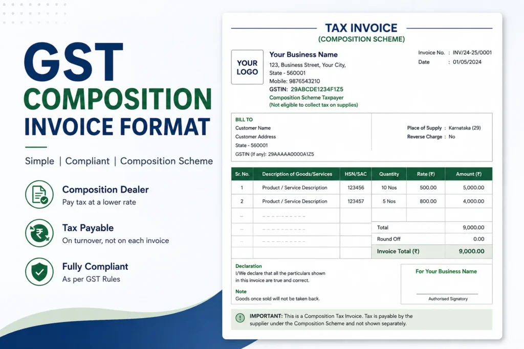 GST Composition Invoice Format